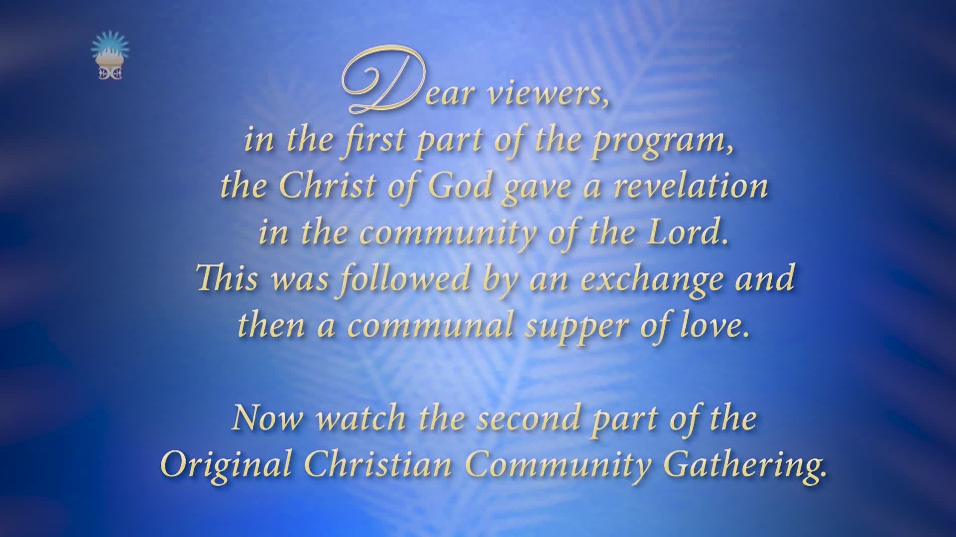 Ethical Programs - Original Christian Community Gathering Part 2- Altfeld Germany - July 5 2025